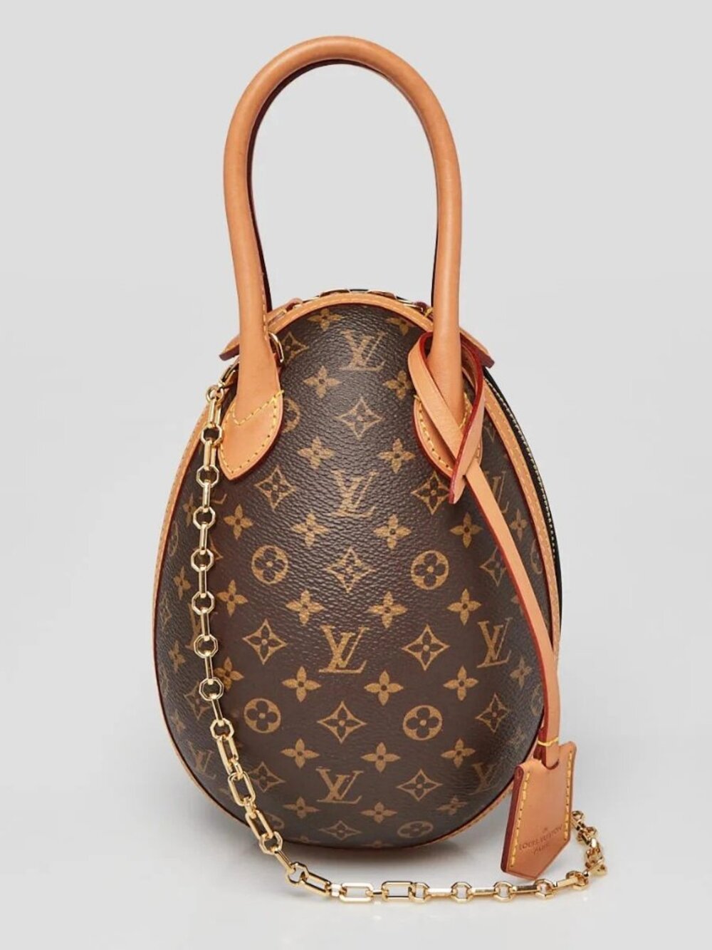 Louis Vuitton Monogram Canvas and Calfskin Leather Egg Bag